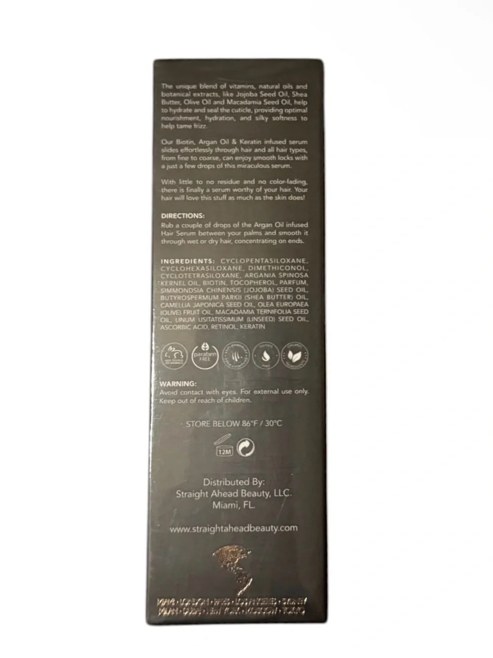 Straight ahead Revitalizing Moroccan Hair Serum for Dry, Frizzy & Damaged Hair